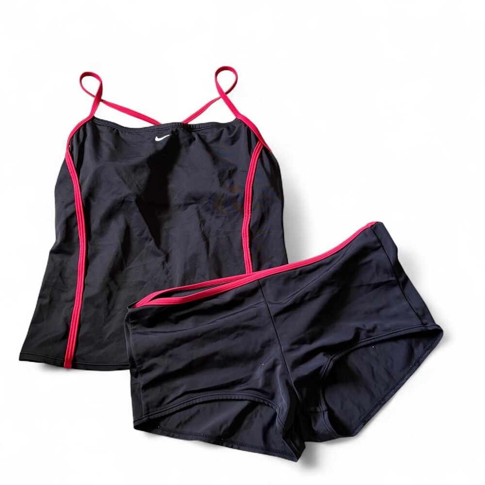 Nike Women's Black and Pink Bikinis-and-tankini-sets